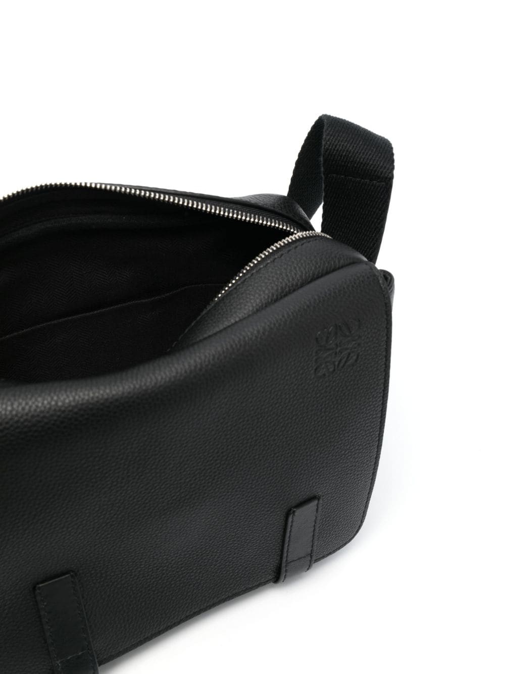 Shop Loewe Flap-fastening Messenger Bag In Black