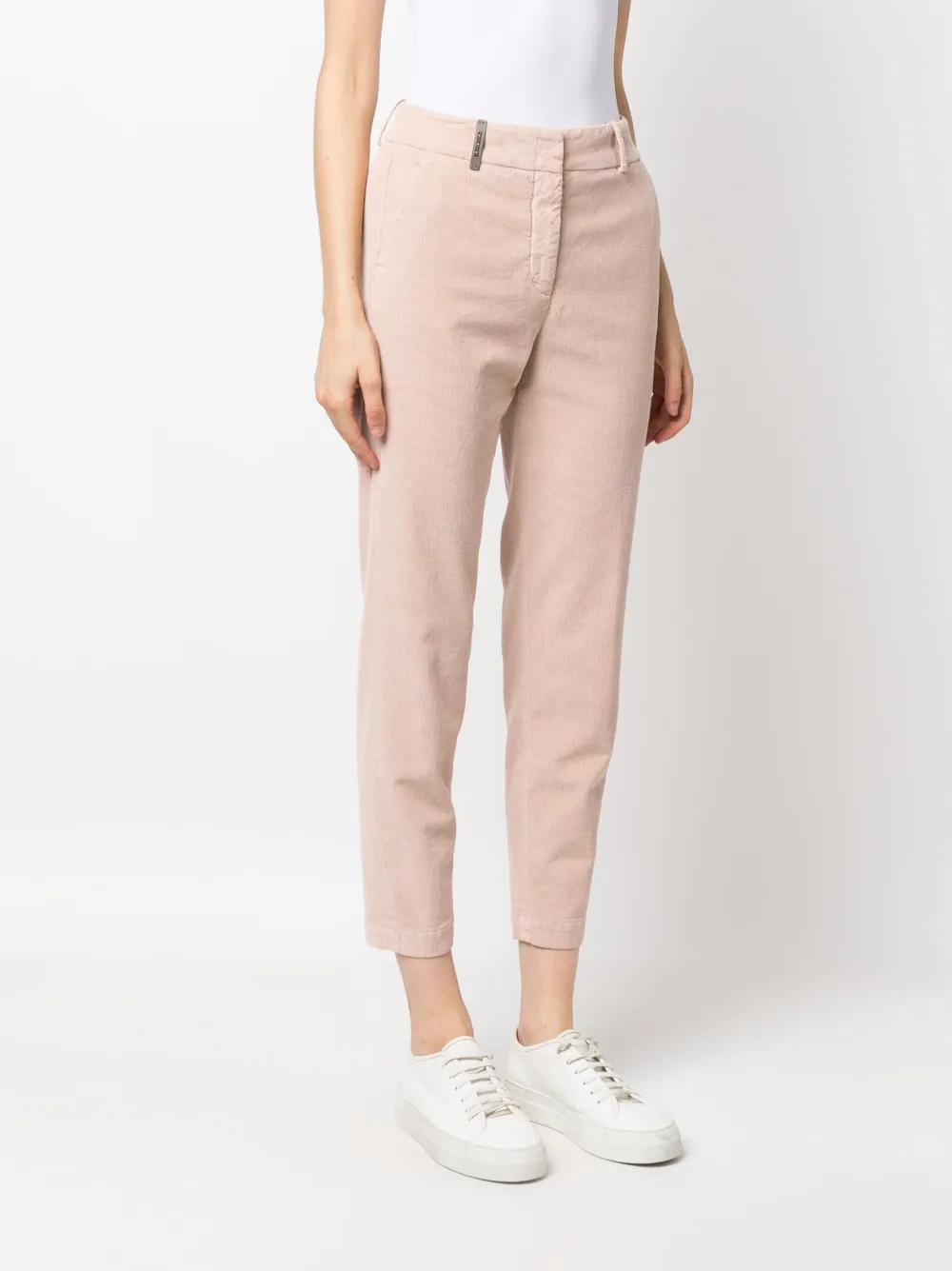 Tapered-Leg Cropped Trousers
