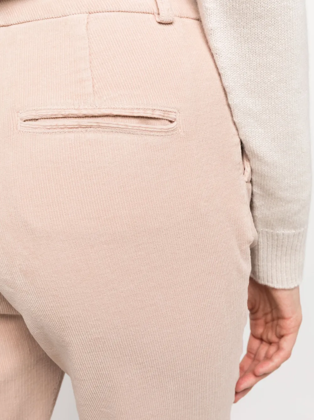 Tapered-Leg Cropped Trousers