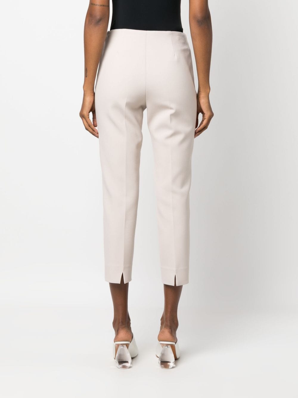 Shop Peserico Cropped Tailored Trousers In Neutrals