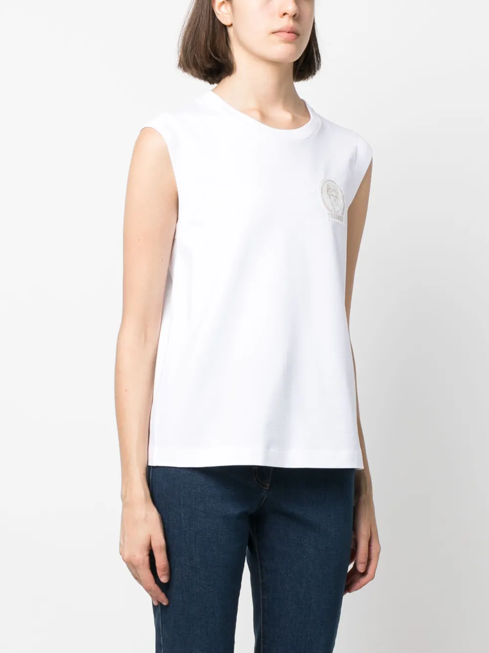  Peserico Logo-patch Tank Top - White 