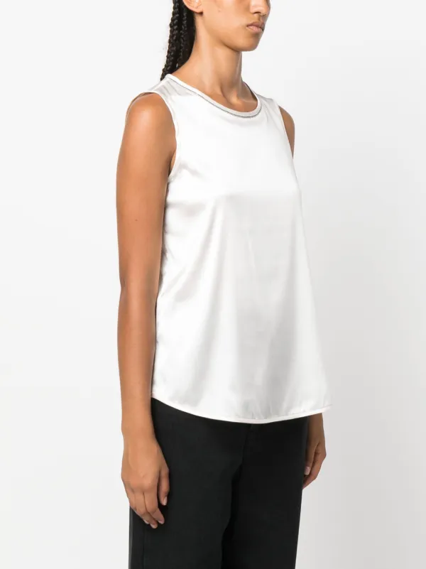 satin sleeveless top