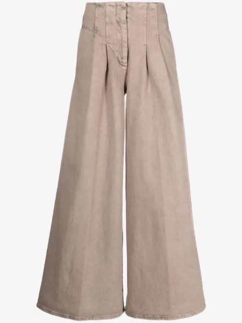 Peserico plisserede jeans med brede ben