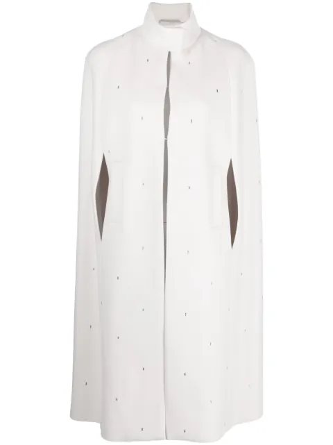Peserico funnel-neck crystal-embellished cape