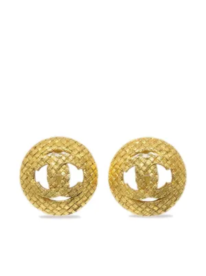CHANEL Pre-Owned 1996 ココマーク ターンロック ブローチ | ゴールド
