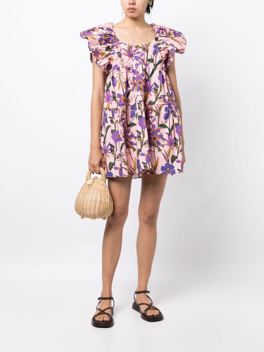 Image 2 of Kika Vargas Rachel floral-print stretch-cotton dress