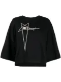 Rick Owens X Champion logo-embroidered cotton T-shirt - Black