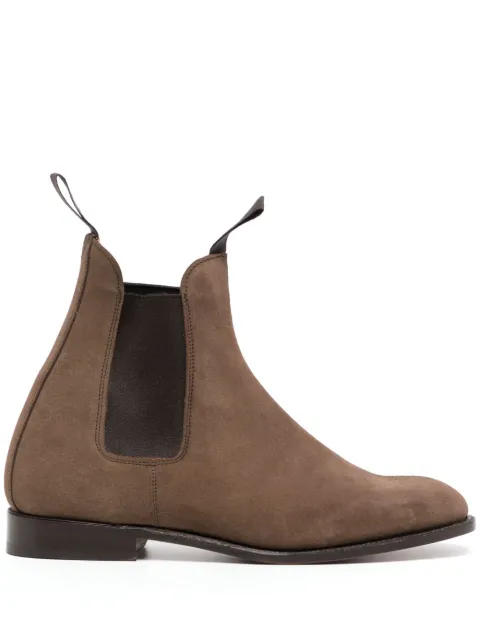 Tricker's elasticated-panels suede ankle boots