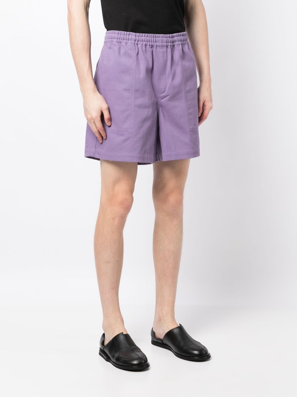 Shop Bode Twill Rugby Shorts In Purple