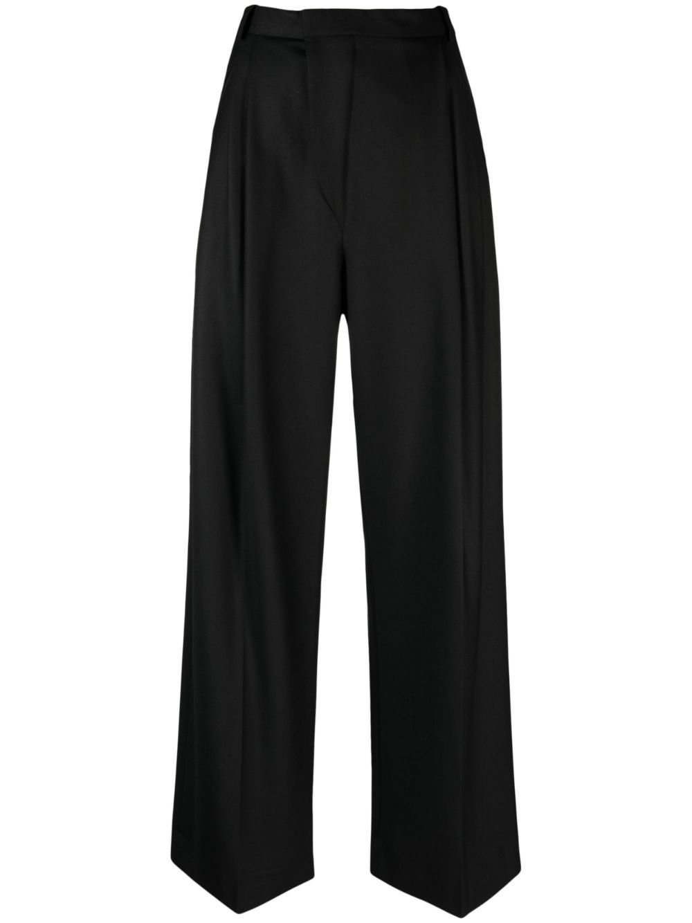 VICTORIA BECKHAM PLEATED WIDE-LEG TROUSERS