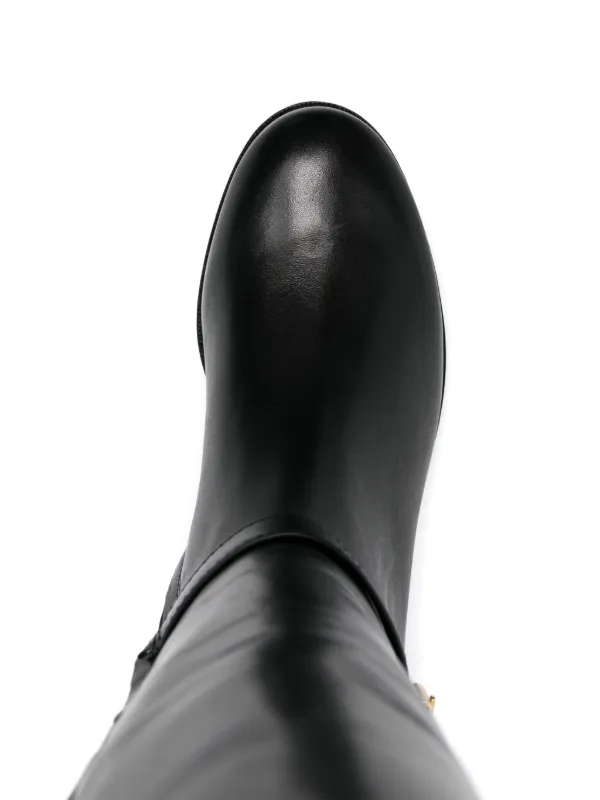 Ralph lauren black knee high boots shop