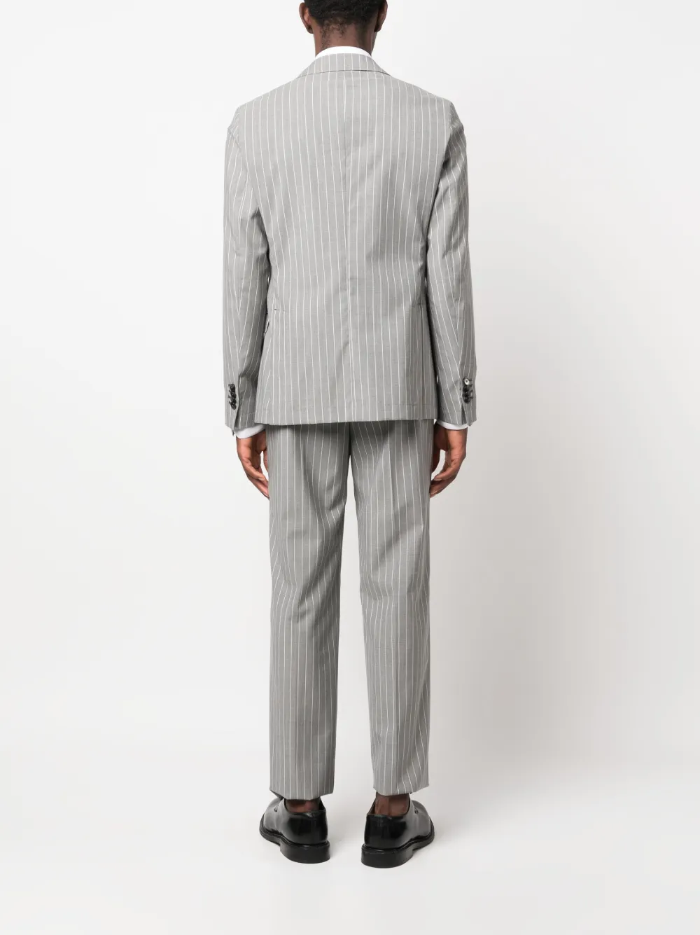 Manuel Ritz Pinstripe-pattern Single-breasted Suit In Grau