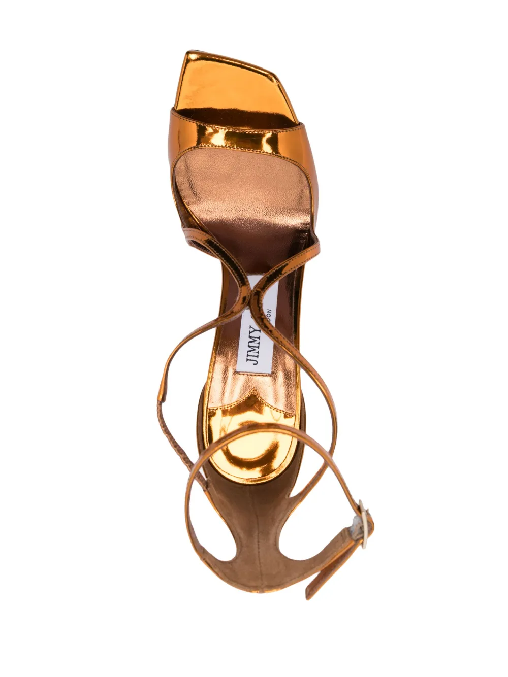 Cheap Jimmy Choo Azia 95mm metallic-effect sandals Women
