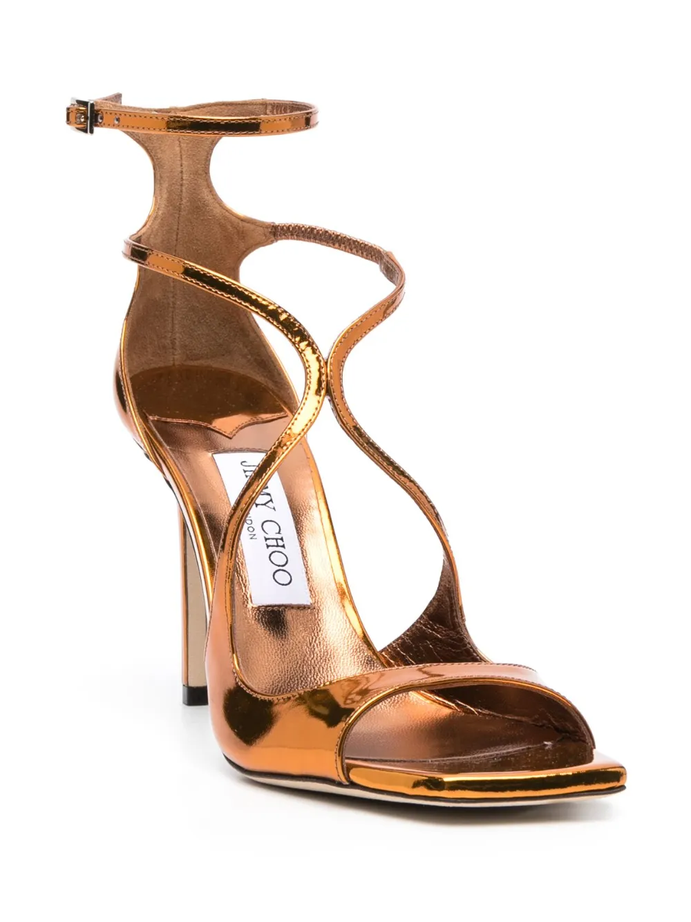 Cheap Jimmy Choo Azia 95mm metallic-effect sandals Women