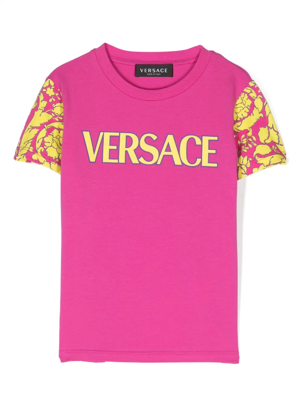 Versace Kids t-shirt à logo imprimé - Rose Top Merken Winkel