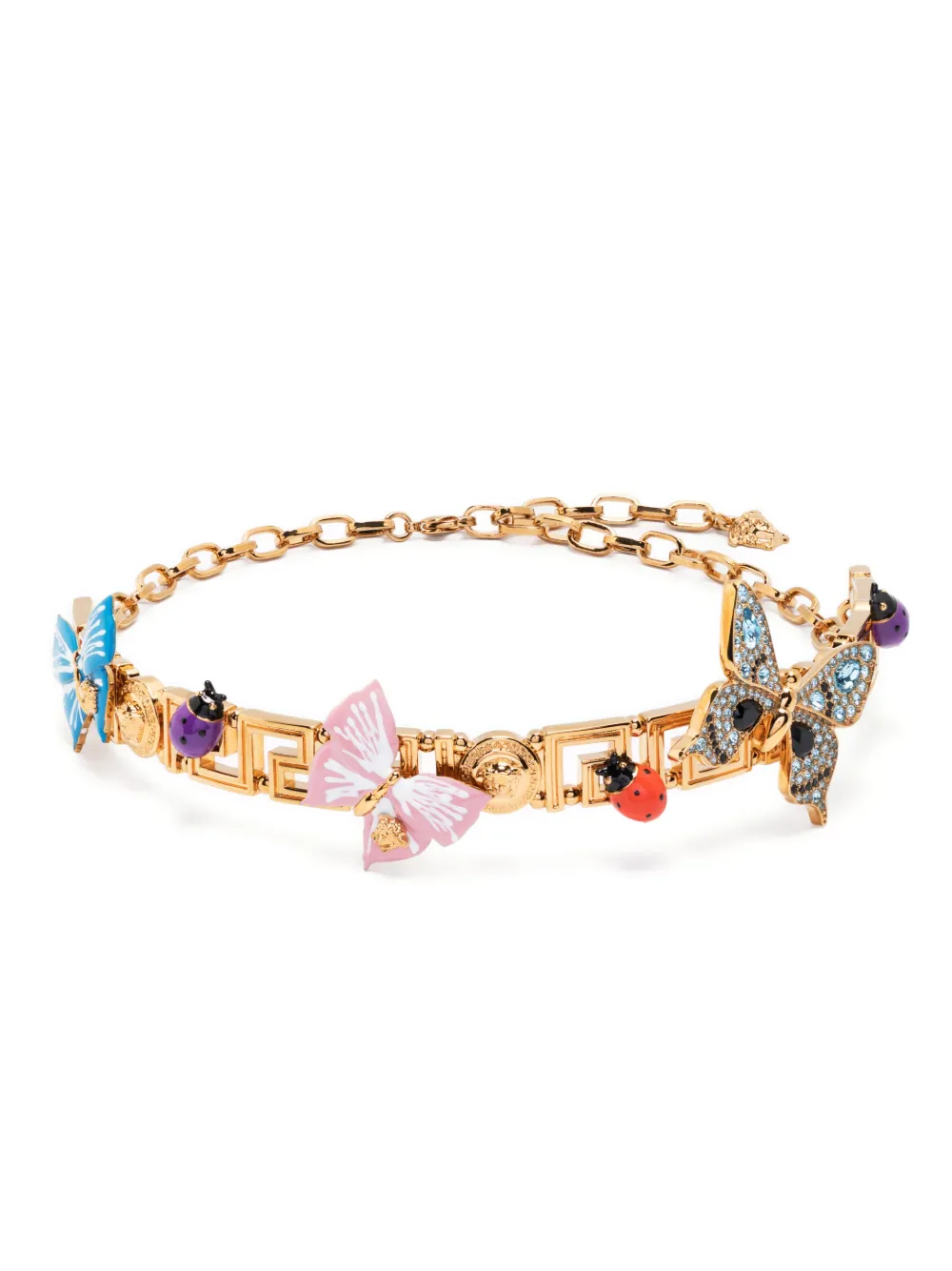 Versace Crystal Butterflies Greca Choker Farfetch
