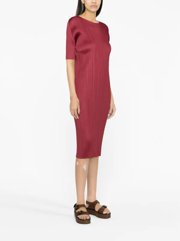 Pleats Please Issey Miyake Monthly Colours May Plissé Midi Dress