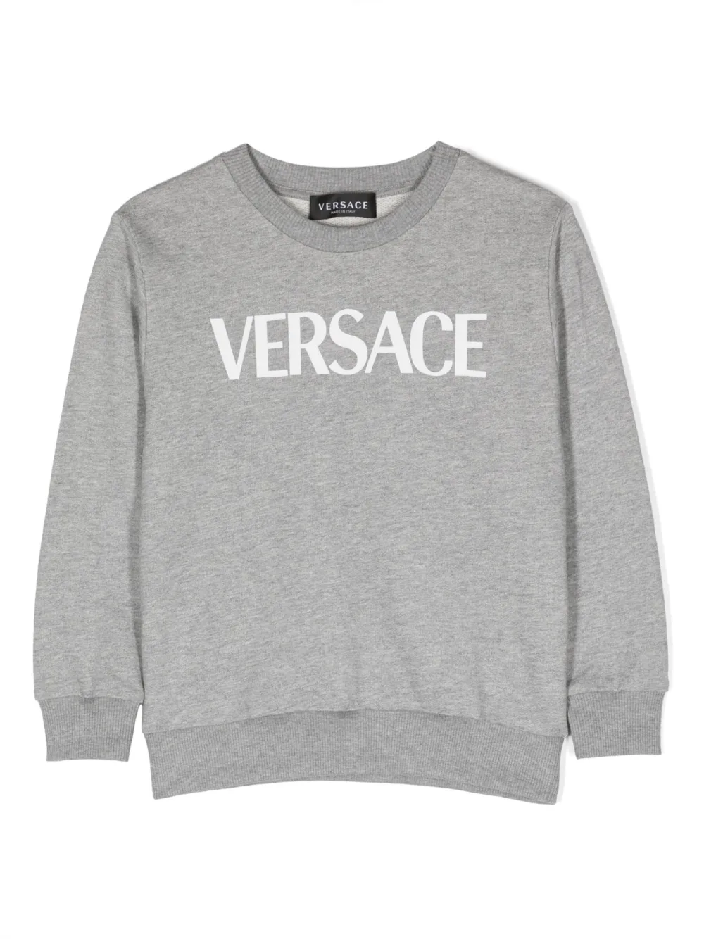 Versace Kids sweat à logo imprimé - Gris Top Merken Winkel