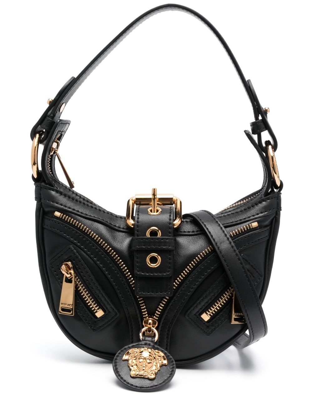 Versace X Dua Lipa Mini Repeat Shoulder Bag In Schwarz