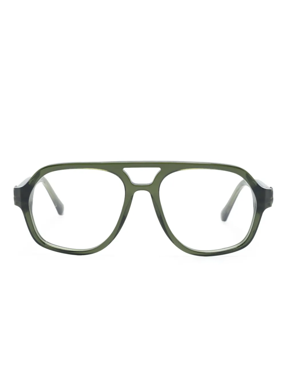 logo-plaque pilot-frame glasses