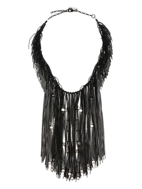 Peserico fringed choker necklace