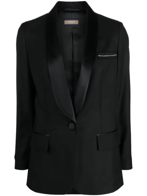 Peserico blazer con botones y solapas de esmoquin