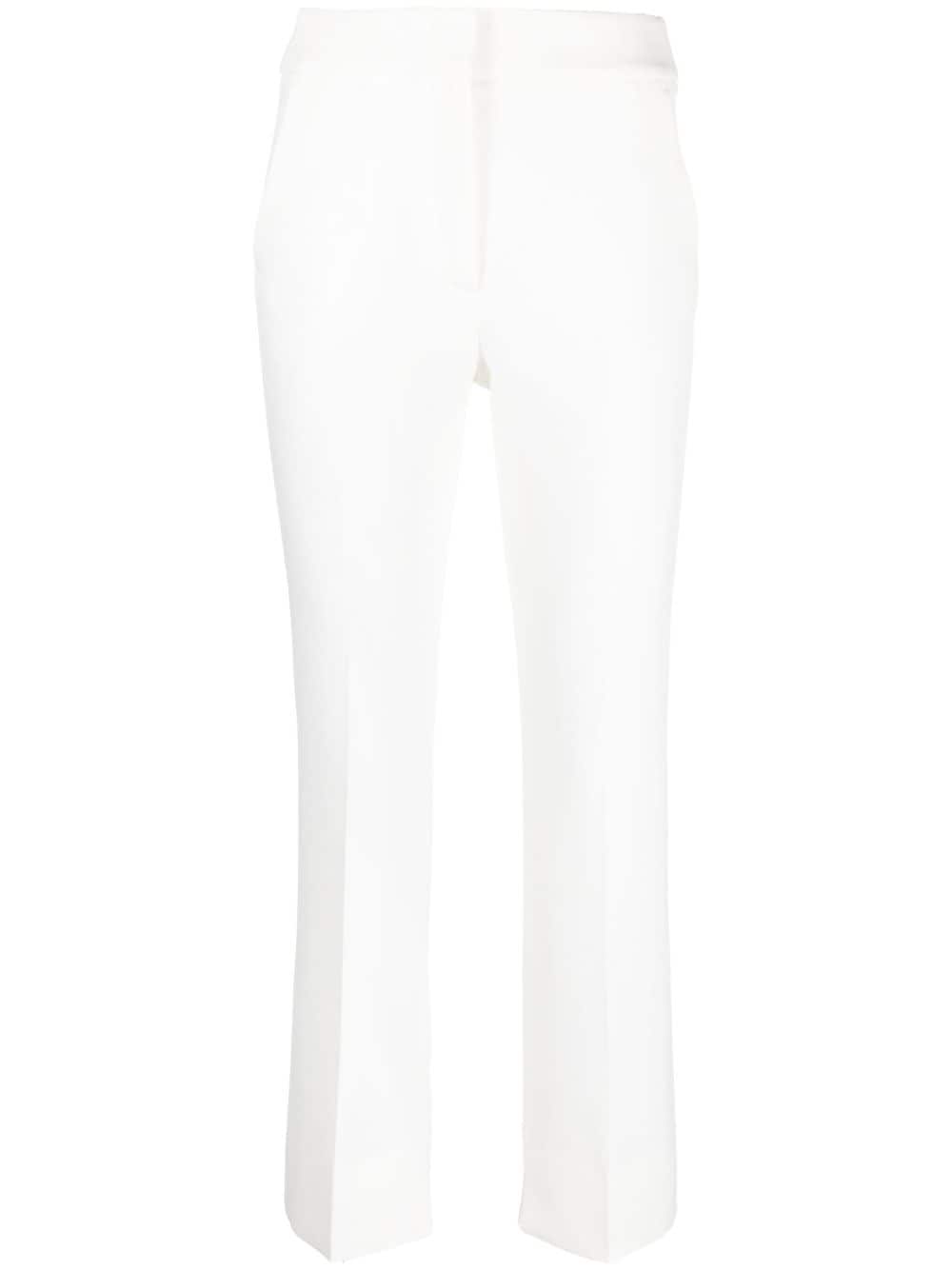 Peserico High-waist Straight-leg Trousers In White