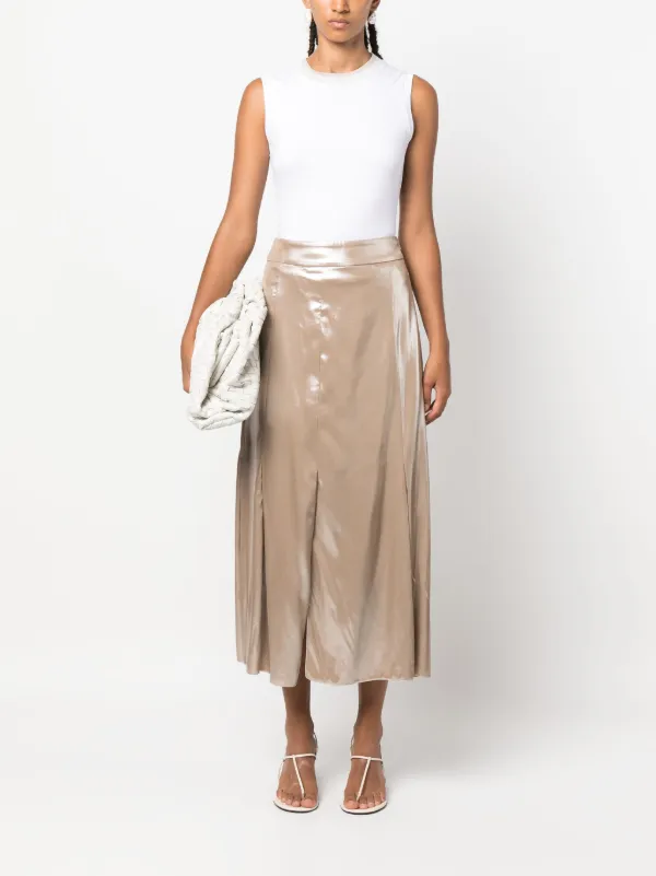 Peserico laminated-twill Midi Skirt | Neutrals | FARFETCH BN