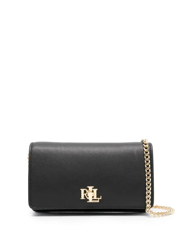Lauren Ralph Lauren レザーショルダーバッグ | ブラック | FARFETCH JP