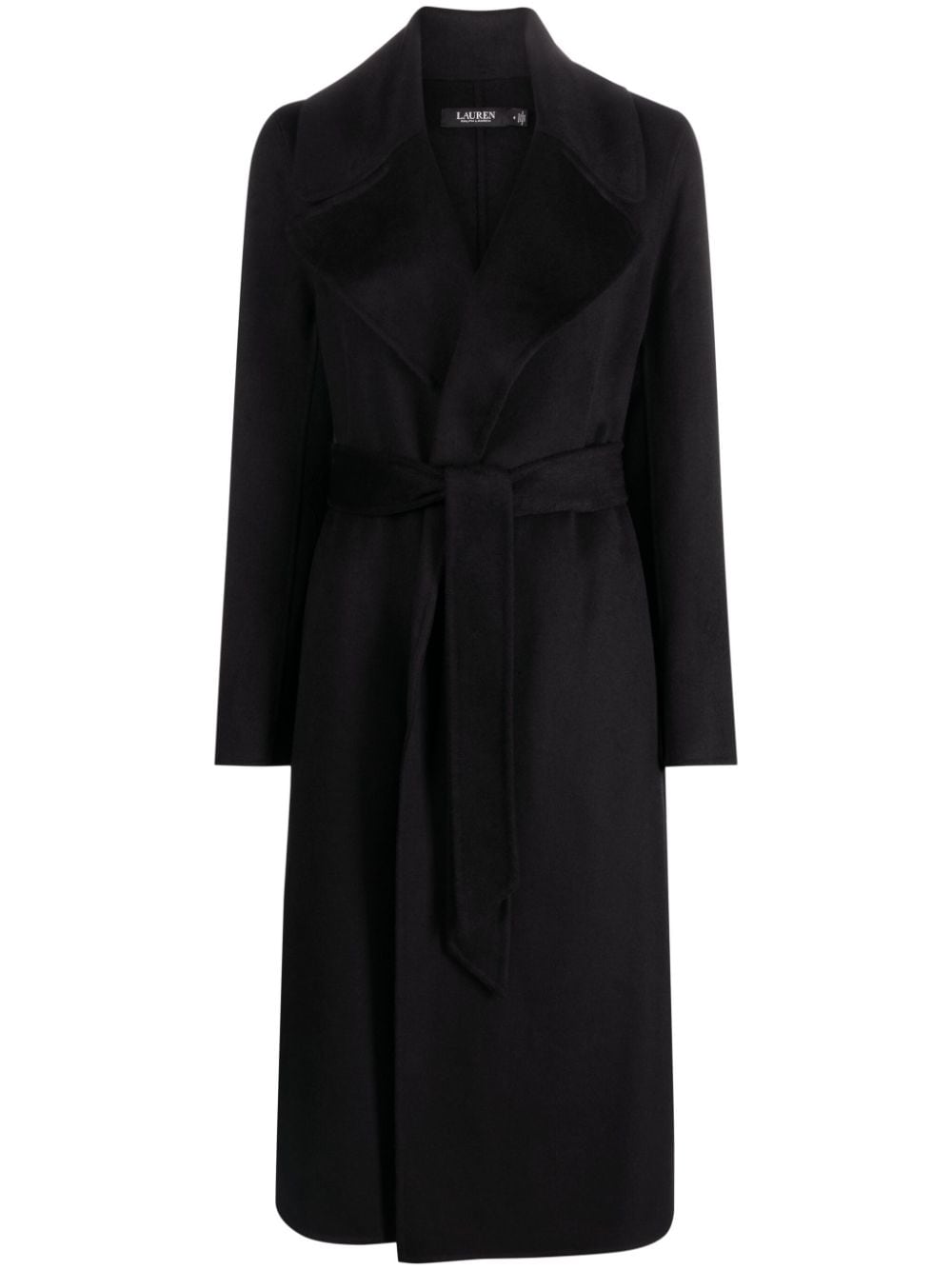 Lauren Ralph Lauren Belted Wrap Coat In Black
