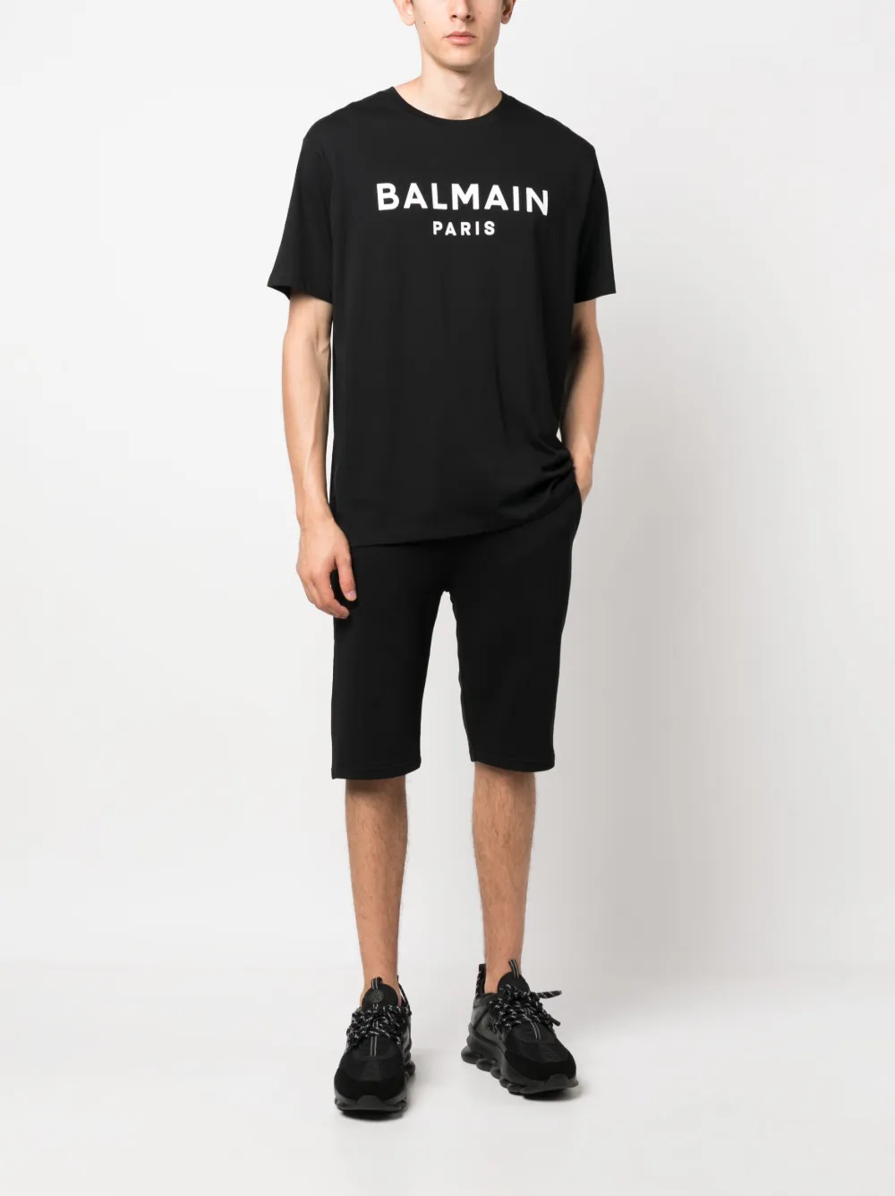 Balmain Trainingsshorts met trekkoord - Zwart