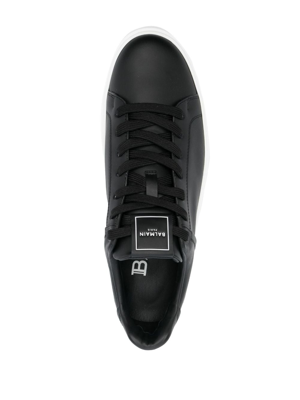 Shop Balmain B-court Low-top Sneakers In Black