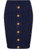 Balmain cable-knit pencil skirt - Blue