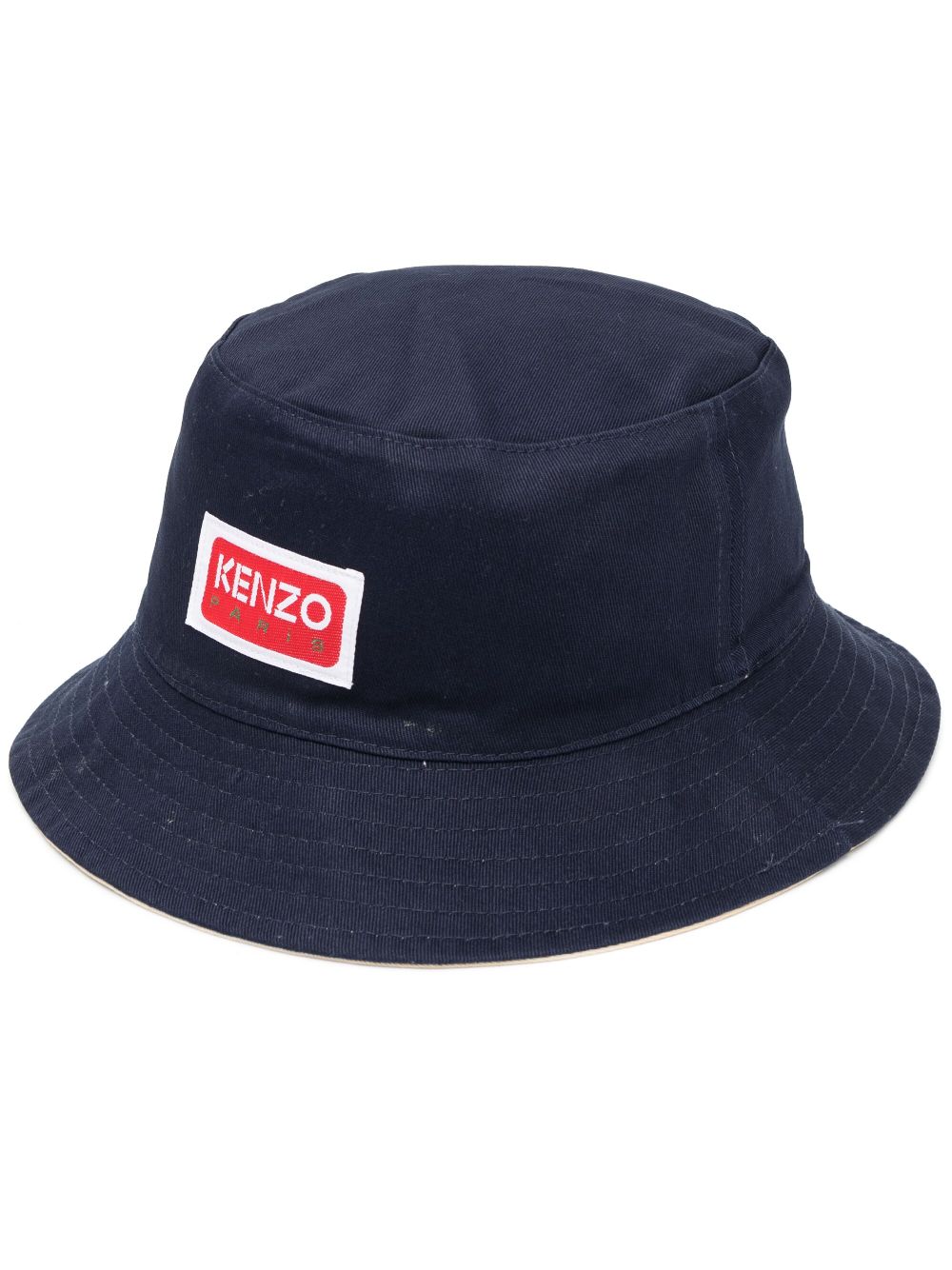 Shop Kenzo Reversible Logo-print Buckle Hat In Neutrals