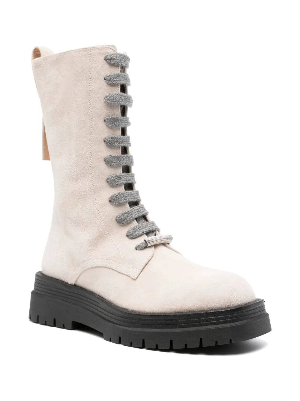Peserico 50mm suede ankle boots - Beige