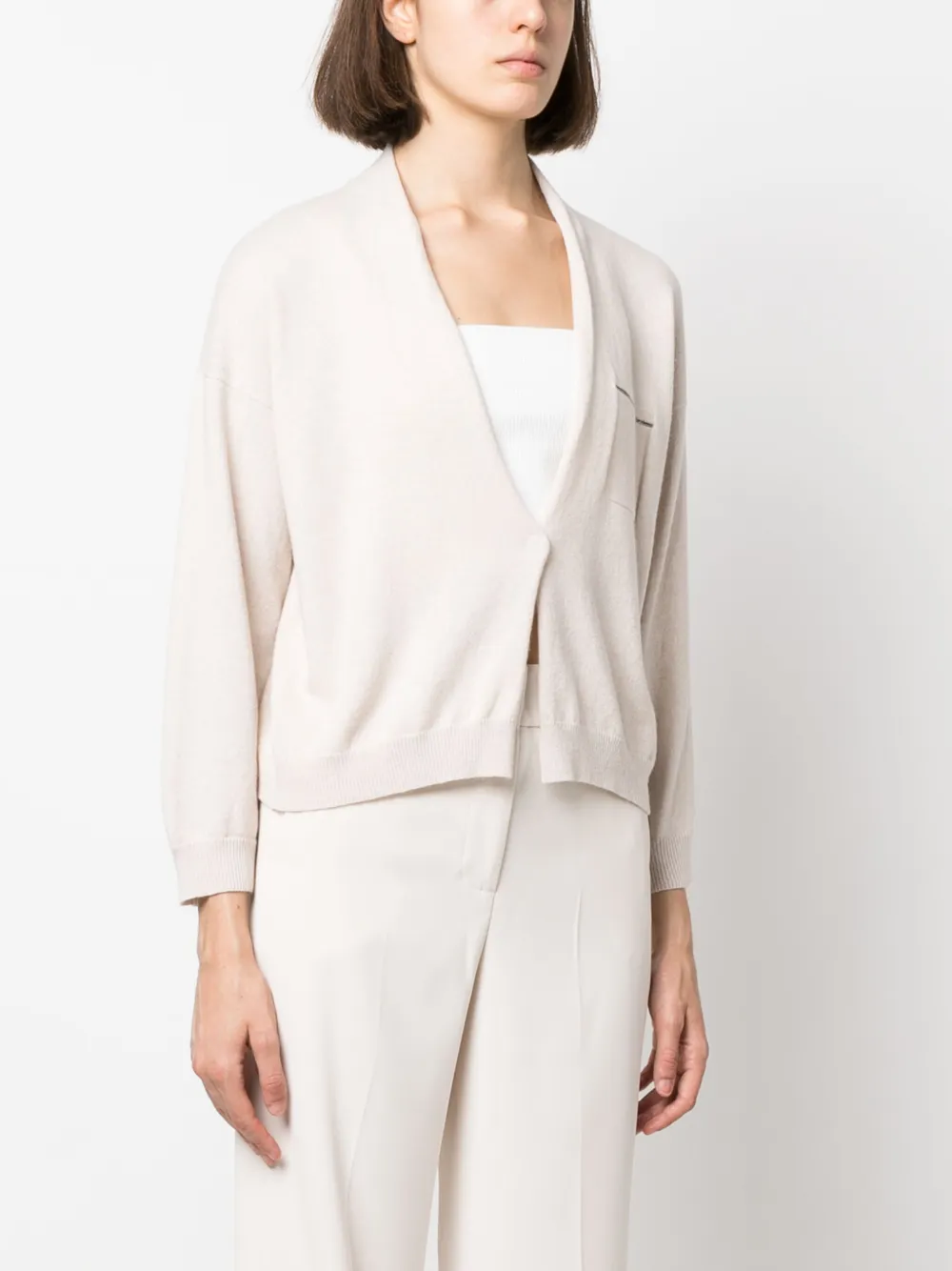 Peserico Gestreept vest - Beige