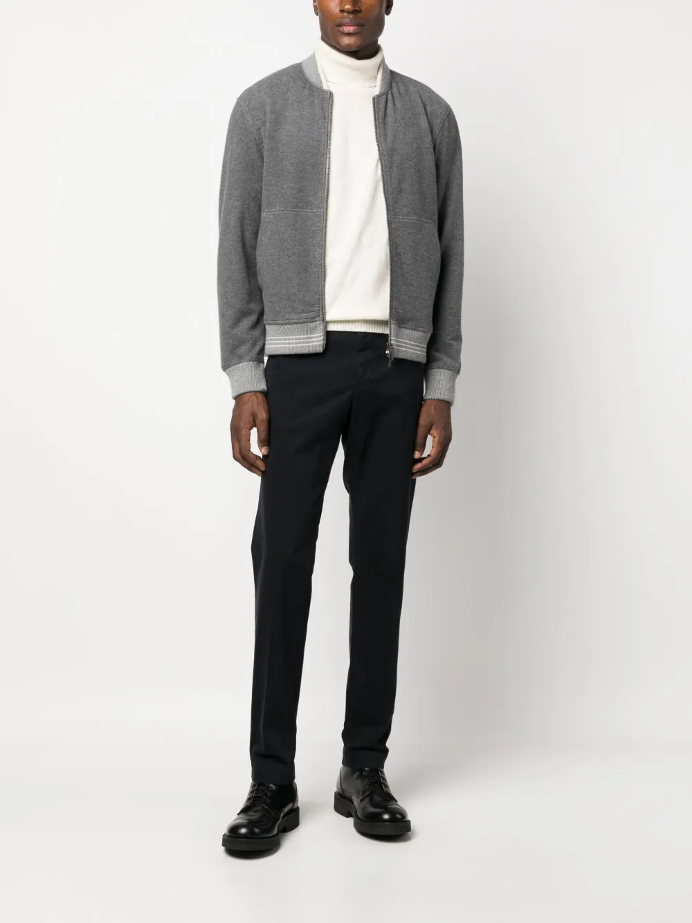 Peserico Chino van stretch-katoen - Blauw