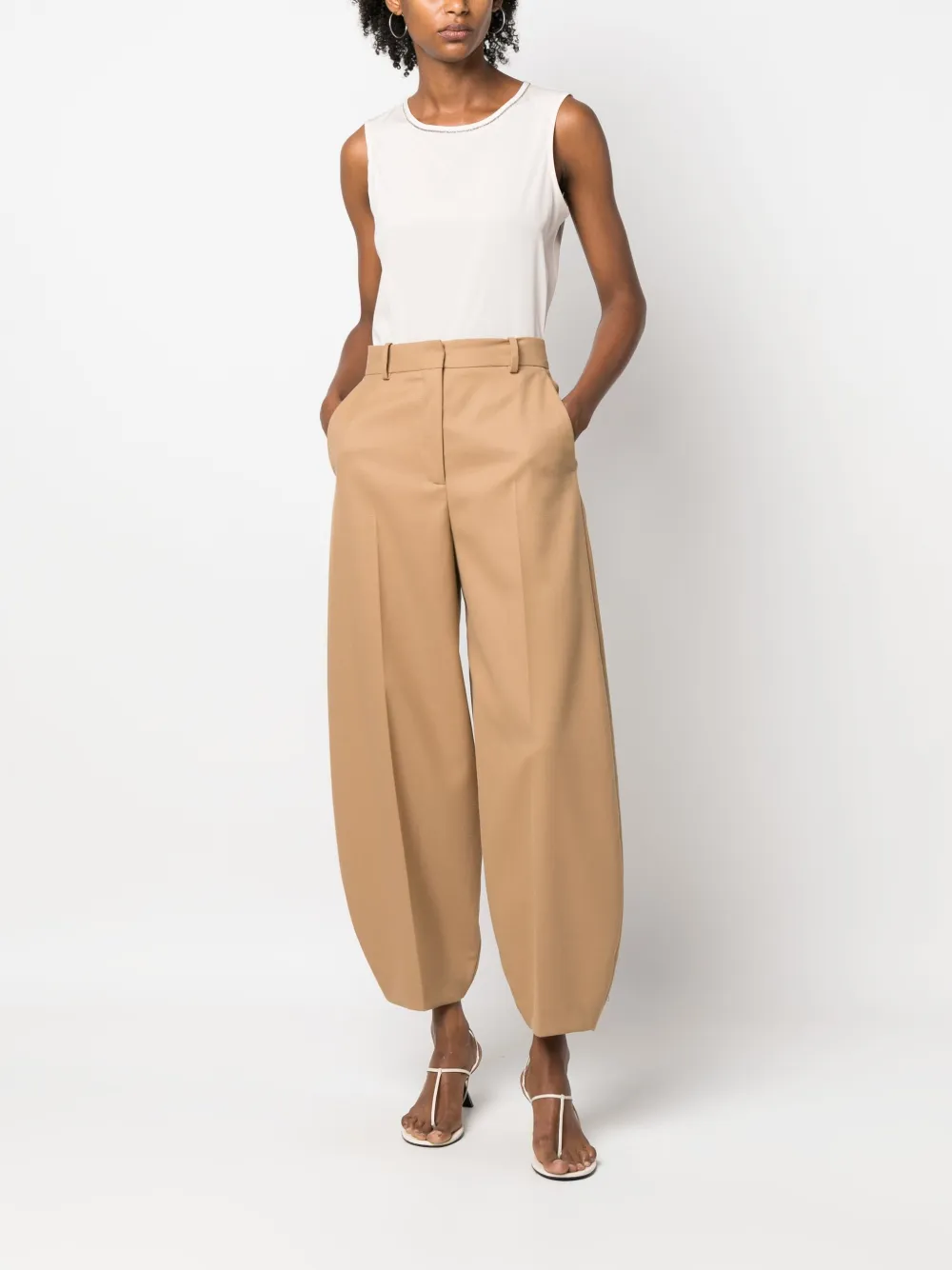 Peserico Mouwloze top - Roze