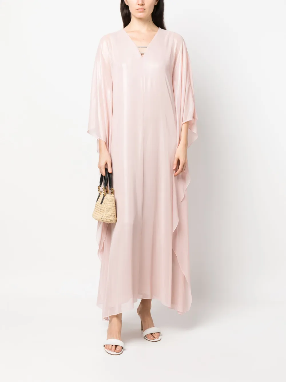 Peserico Gedrapeerde maxi-jurk - Roze