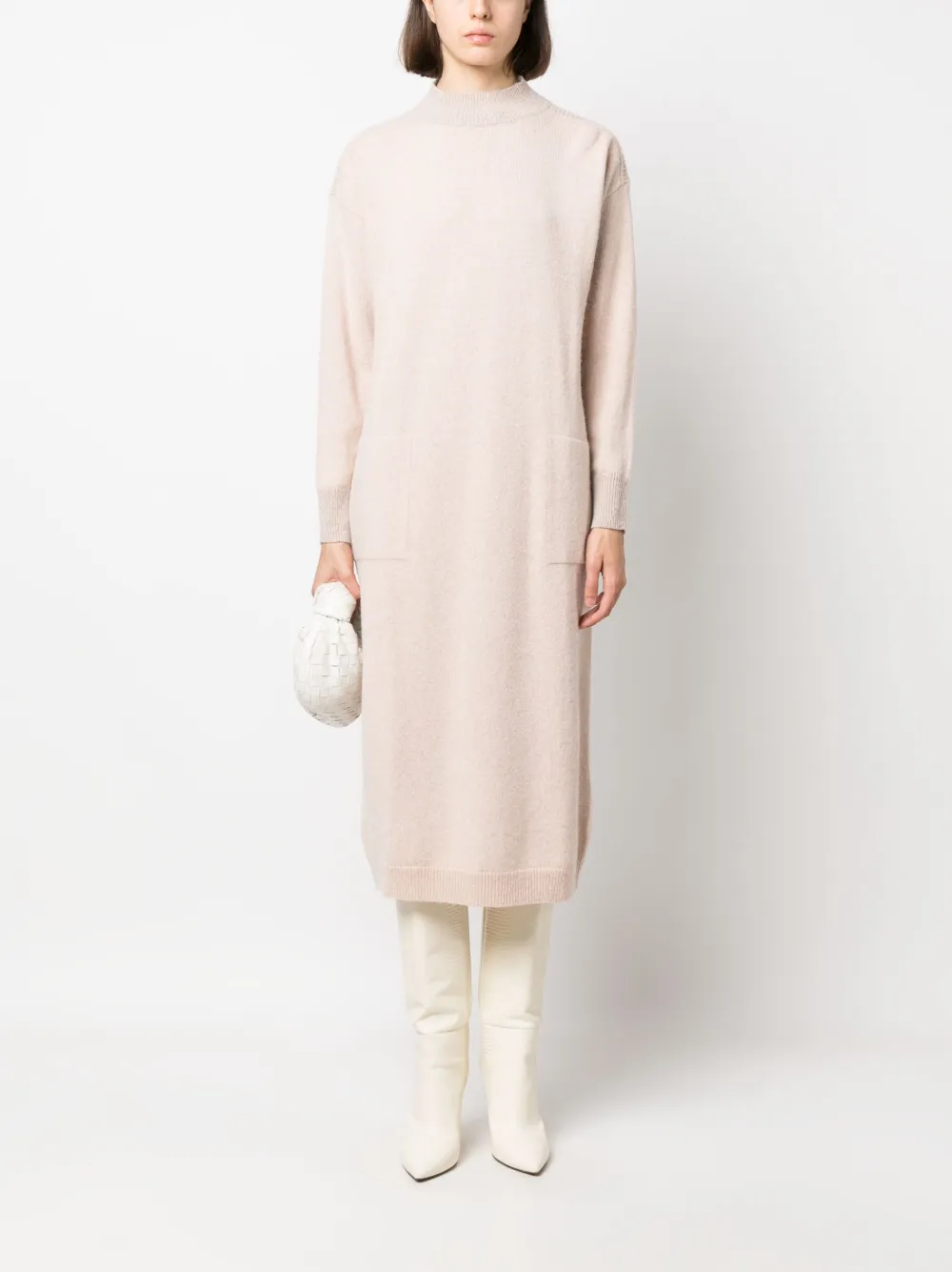 Peserico Midi-jurk met ceintuur - Roze