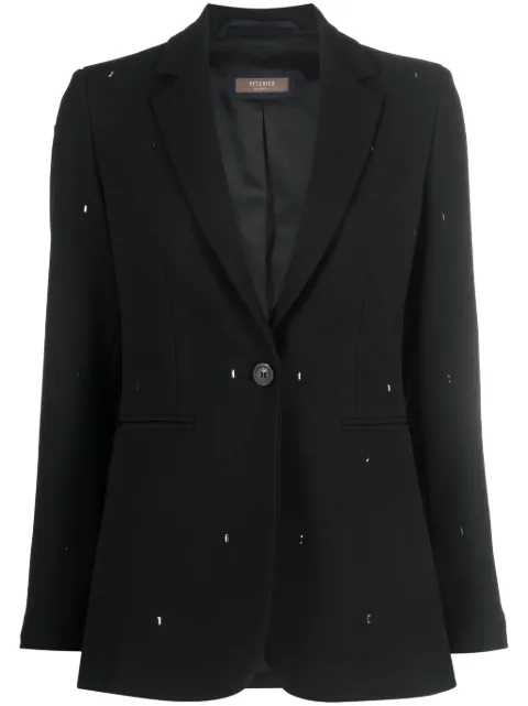 Peserico crystal-embellished single-breasted blazer