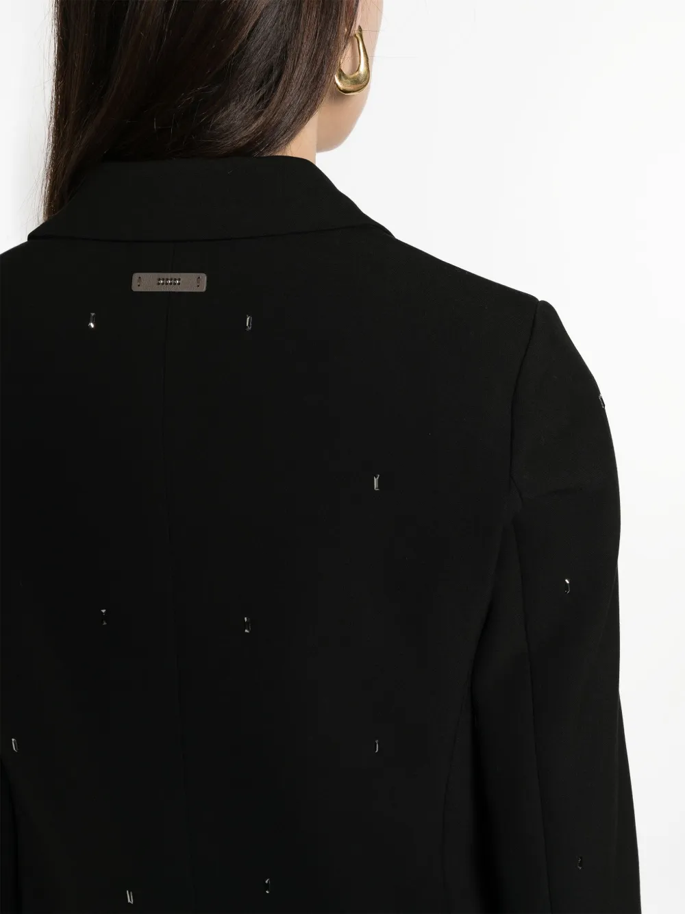 Peserico Blazer met enkele rij knopen Zwart