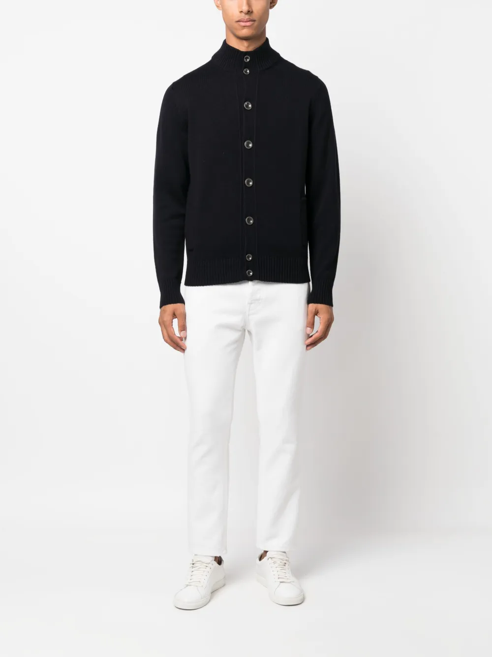 Peserico Button-up vest - Blauw