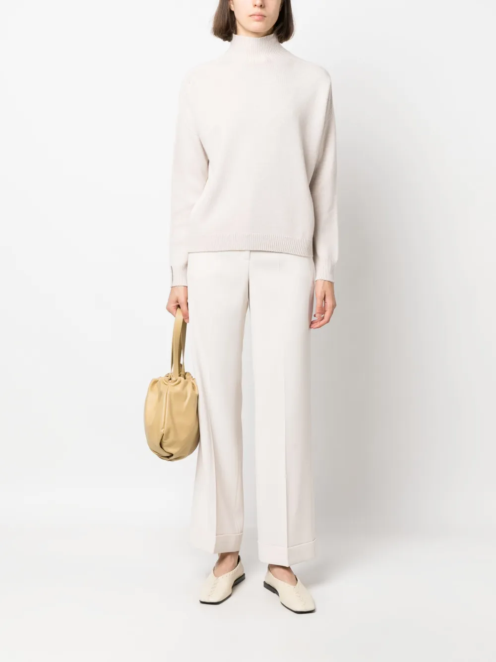 Peserico Coltrui van lamswol - Beige