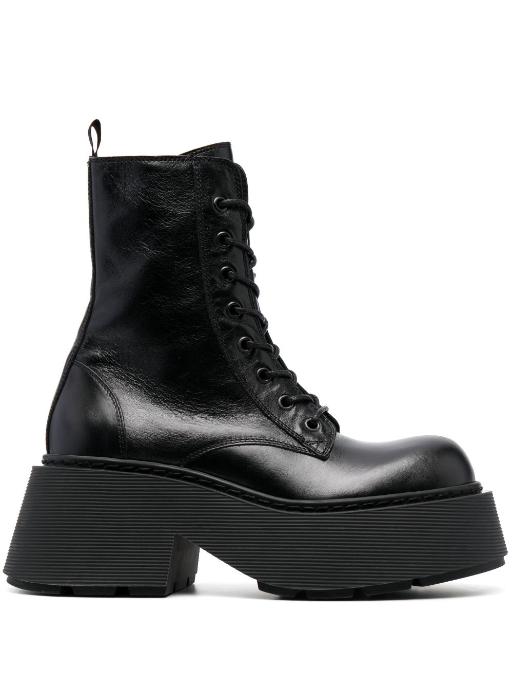 Vic Matie lace-up leather platform boots - Black