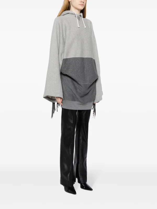 Junya Watanabe colour-block Fringed Hoodie - Farfetch