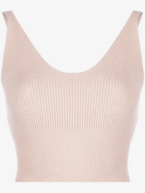 Peserico ribbed-knit U-neck tank top