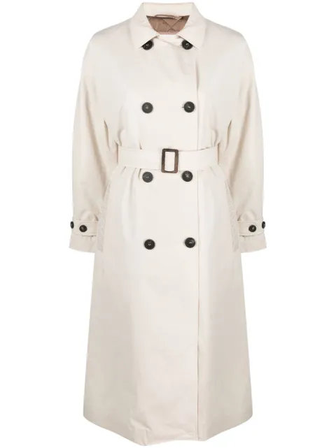 Peserico Monili-chain double-breasted trenchcoat