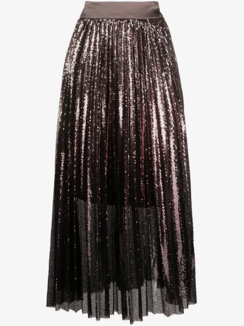 Peserico plissé pleated midi skirt
