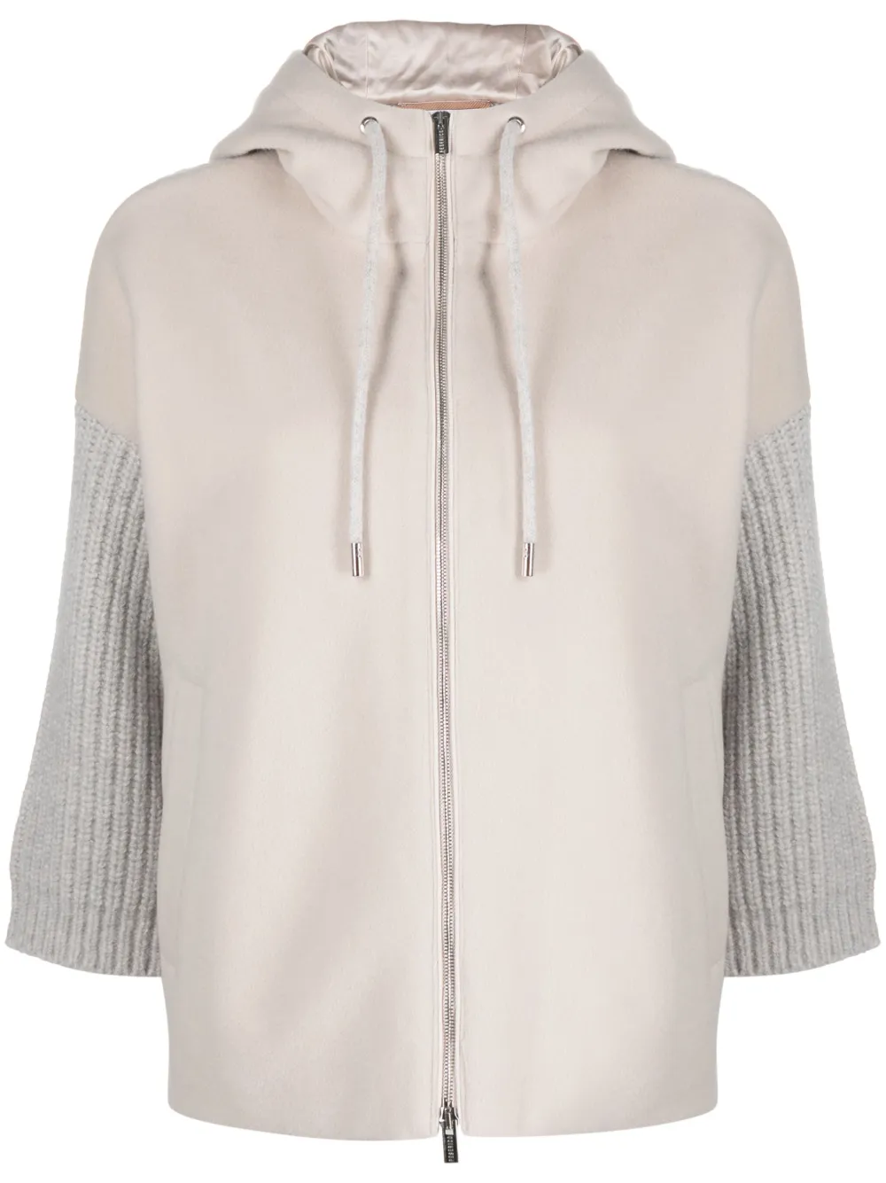 Peserico Jack met contrasterende mouwen Beige